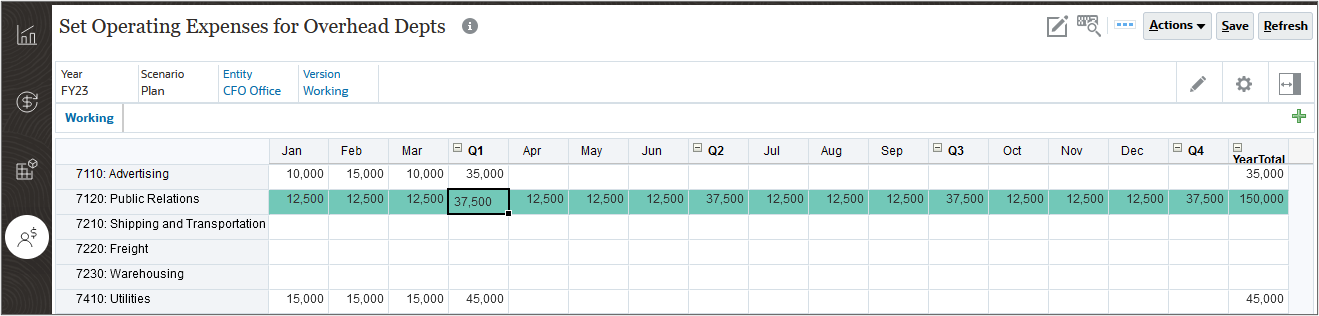 Expense Form Q1 Highlighted